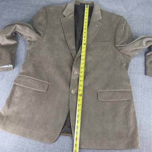 Lauren Ralph Lauren Blazer‎ Mens 46R Tan Khaki Micro Corduroy Sport Coat Paisley - Picture 12 of 13